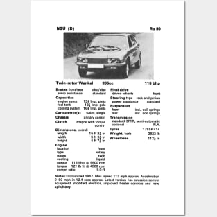 NSU Ro80 - technical data Posters and Art